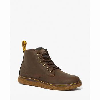 Dr Martens Ledger Slip Resistant Kožené - Hnede Pracovne Cizmy Panske, D140SK